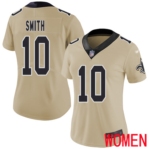 New Orleans Saints Limited Gold Women Tre Quan Smith Jersey NFL Football #10 Inverted Legend Jersey